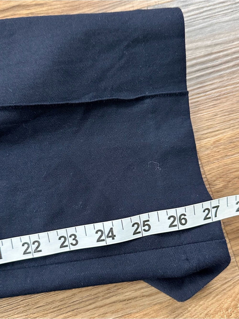 Vince Cropped Flare Dress Pants Womens Large Stretch Navy Blue Side Zip Office - Picture 9 of 11